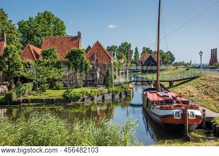 Enkhuizen, Netherlands, June 2022. The Old Fishermens Cottages At The Zuiderzee Museum In Enkhuizen.