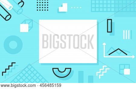 Math Geometric On Sweet Pastel Paper Border Frame Template Background