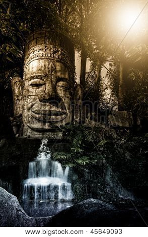 Bayons Angor Wat-Kambodja