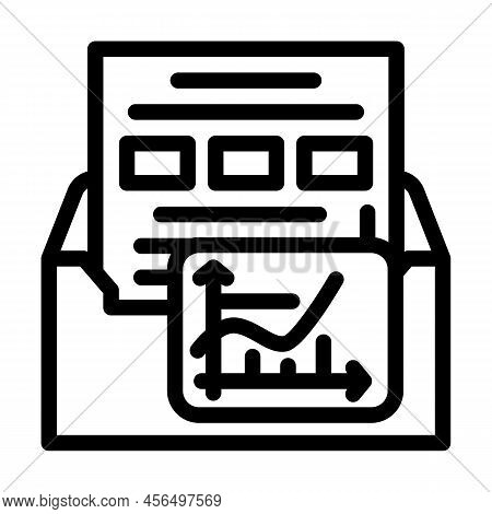 Track Email Campaigns Line Icon Vector. Track Email Campaigns Sign. Isolated Contour Symbol Black Il
