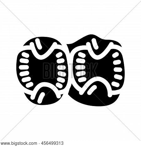Broiler Stomachs Glyph Icon Vector. Broiler Stomachs Sign. Isolated Symbol Illustration