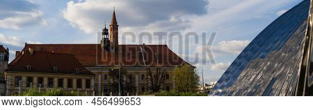 View Of Nawa Arch On Urban Street In Wroclaw, Banner