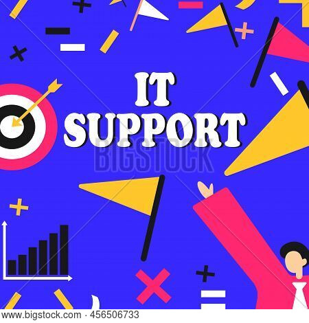 Writing Displaying Text It Support. Conceptual Photo Lending Help About Information Technologies And