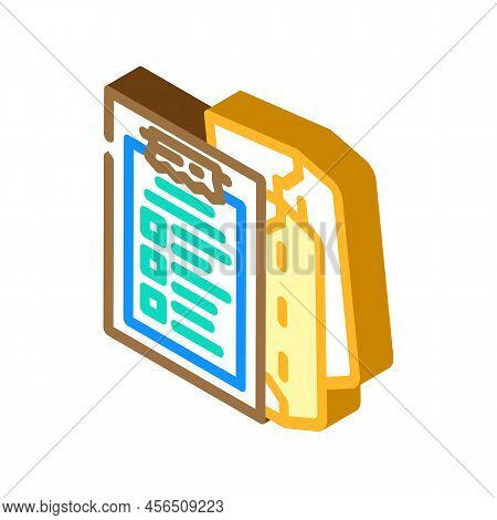 Content Review Email Marketing Isometric Icon Vector. Content Review Email Marketing Sign. Isolated 