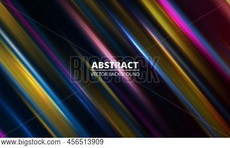 Striped Abstract Background With Diagonal Multi Coloured Lines. Striped Abstract Background With Dia