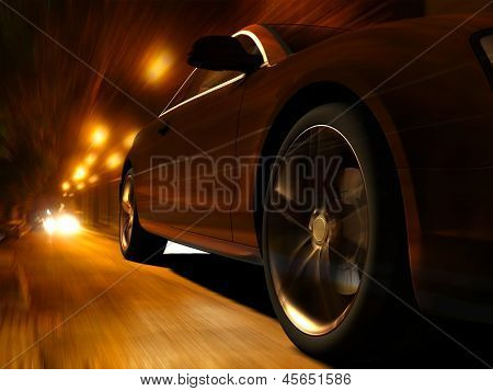 Bilen susede langs vejen