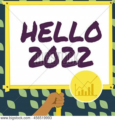Handwriting Text Hello 2022. Business Overview Hoping For A Greatness To Happen For The Coming New Y