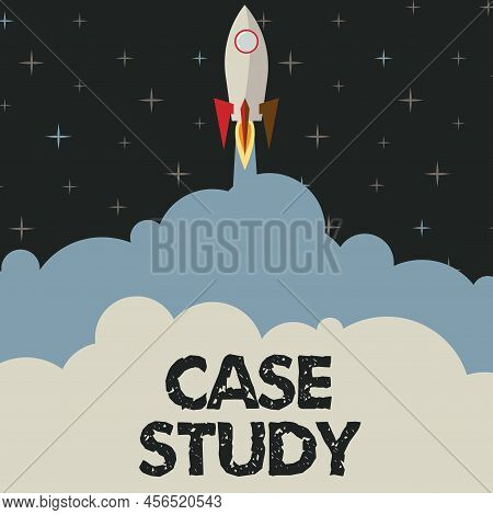Hand Writing Sign Case Study. Concept Meaning A Subject Matter To Be Discussed And Related To The To