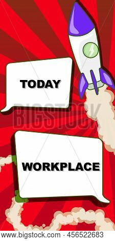 Conceptual Display Workplace. Internet Concept Area Where You Can Find Busy Showing Doing Their Job 