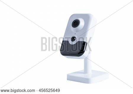 New Wireless Security Camera Isolated On White Background.remote Access