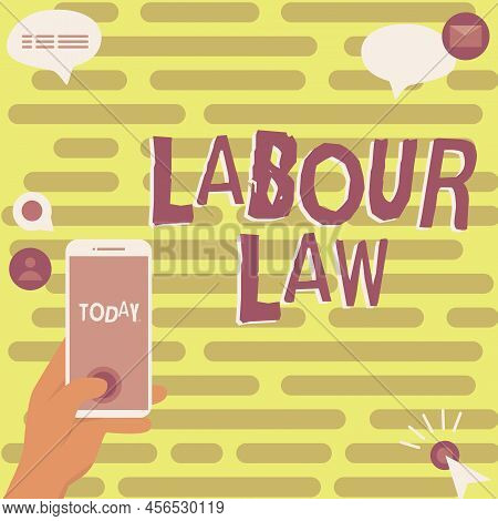 Conceptual Display Labour Law. Business Idea Rules Implemented By The State Between Employers And Em
