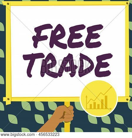 Inspiration Showing Sign Free Trade. Business Showcase The Ability To Buy And Sell On Your Own Terms