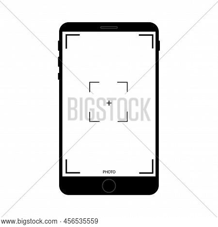 Layout Template With Phone Screen Camera. Video Frame Icon. Vector Illustration. Stock Image.
