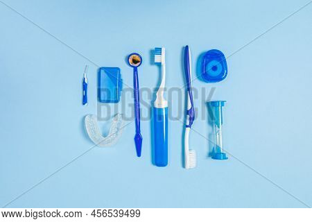 An Indispensable Set For Deep And Thorough Cleaning Of The Oral Cavity. Equipment For Cleaning Brace