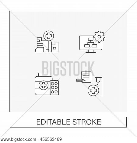 Professions Line Icons Set. Various Professions. Important Jobs. Career Concepts. Isolated Vector Il