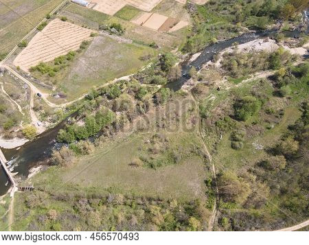 Aerial View Of Strumeshnitsa River, Bulgaria