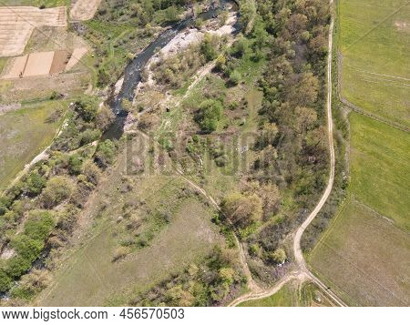Aerial View Of Strumeshnitsa River, Bulgaria