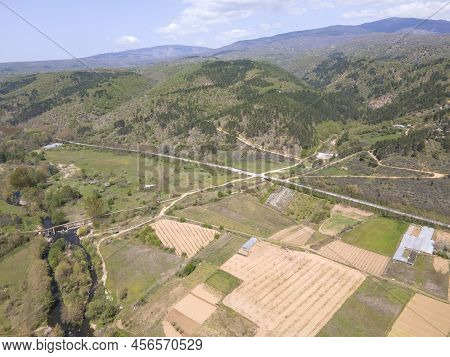 Aerial View Of Strumeshnitsa River, Bulgaria