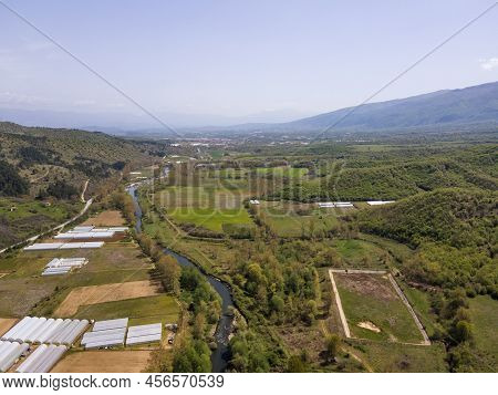 Aerial View Of Strumeshnitsa River, Bulgaria