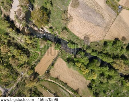 Aerial View Of Strumeshnitsa River, Bulgaria