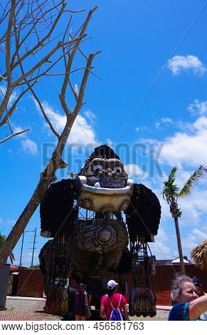 Puerto Plata, Dr - January 10, 2022: Shops At Cruise Port Taino Bay In Puerto Plata, Dominican Repub