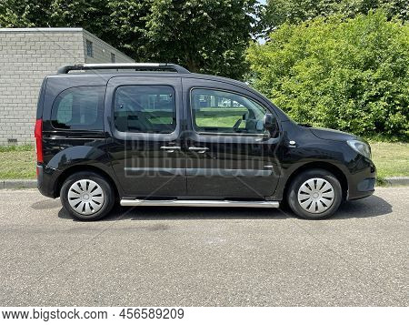 Almere, The Netherlands - June 17, 2022: Back Mercedes-benz Citan Parked By The Side Of The Road.nob