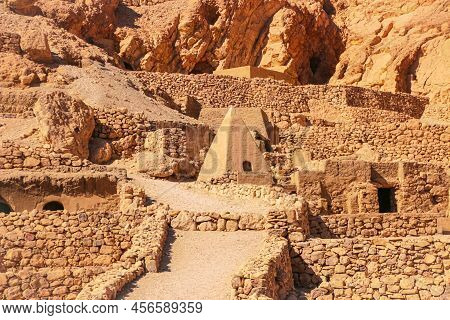 Ruins Of Ancient Deir El-medina, One Of The Group Of Theban Necropolises, As Well As A Settlement Of