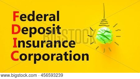 Fdic Federal Deposit Insurance Corporation Symbol. Concept Words Fdic Federal Deposit Insurance Corp