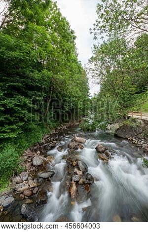 Valira Del Orient River In Cami Ral La Massanain Summer In Andorra.
