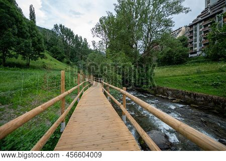 Valira Del Orient River In Cami Ral La Massanain Summer In Andorra.