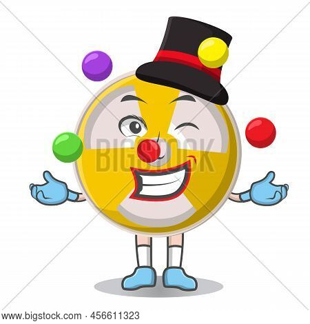 Radioactive Cute Circus Magician Design Character, Design Vector Illustrator.