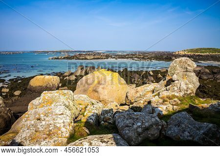 Chausey Island Coast And Cliffs Landscape In Brittany, France