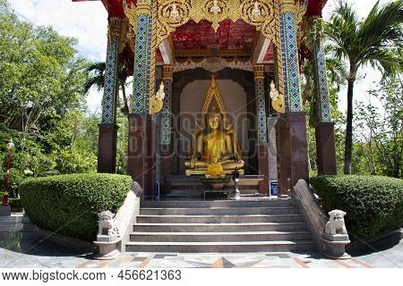 Ancient Buddha Statue For Thai People Traveler Travel Visit And Respect Praying And Blessing Wish Ho