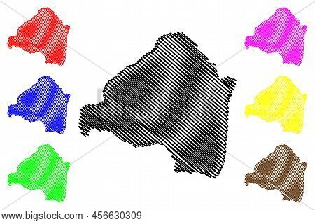 Hulloya Island (kingdom Of Norway) Map Vector Illustration, Scribble Sketch Ulli Map