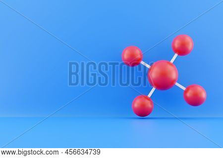 3d Render Molecule. 3d Rendering Molecule. 3d Render Red Molecule Illustration