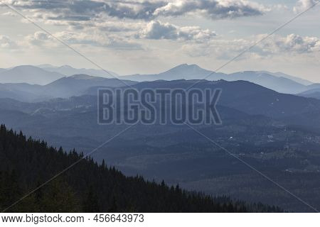 View On The Syvuli Mountains From The Kukul Meadow Of Chornohora Mountain Range, The Carpathians
