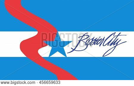 The Flag Of The City Of Bossier Louisiana Usa