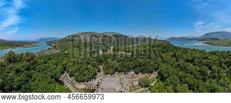 Drone View At The Roman Archaeological Site Of Butrinto In Albania