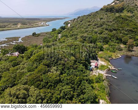 Drone View At The Roman Archaeological Site Of Butrinto In Albania