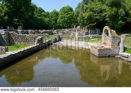 View At The Roman Archaeological Site Of Butrinto In Albania