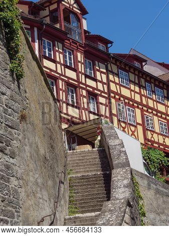 the city of Meersburg at the lake constance