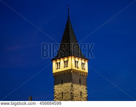 summer evening at the lake constance in lindau