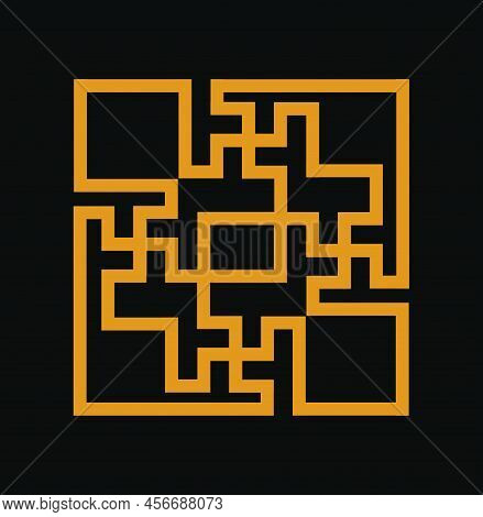 A Swastika Design Frame. Swastik On The Roof Ceiling Is An Incredible Four Branched Swastik In Badam