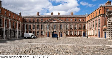 Dublin, Ireland - June 1, 2022: Architectural Detail Of Dublin Castle