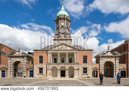 Dublin, Ireland - June 1, 2022: Architectural Detail Of Dublin Castle