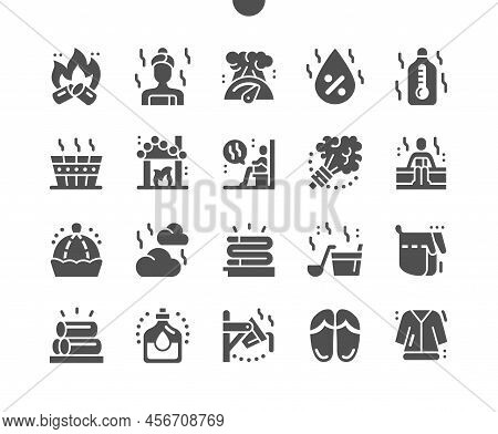 Bathhouse. Bath Towels. Hot Water And Essential Oils. Sauna, Treatment, Warm, Healthcare, Spa. Vecto