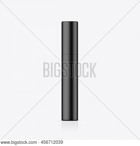 Eyeliner Tube With Box Mockup Isolated On White Background, Mascara Tube Mockup For Branding And Pro