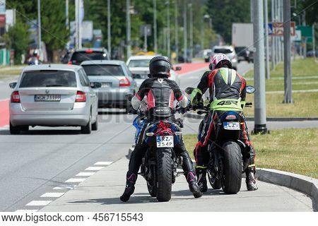 Chelm, Lubelskie, Poland - June 18, 2022: Rally Of Motorcyclists In Chelm At Motokropla 2022