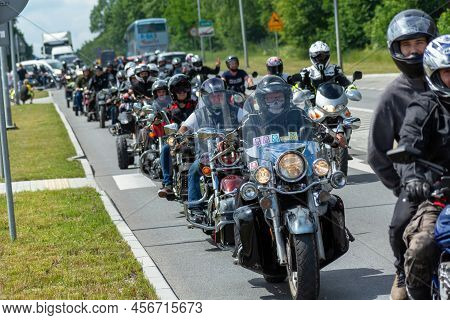 Chelm, Lubelskie, Poland - June 18, 2022: Motorcycle Rally In Chelm For Motokropla 2022