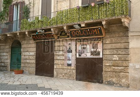 Bari, Puglia, Italy. August 2021. In The Historic Center, The Old Bari, A Vintage Candy Shop. The Vi